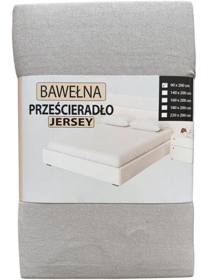Przescieradło z gumką Jersey 160x200