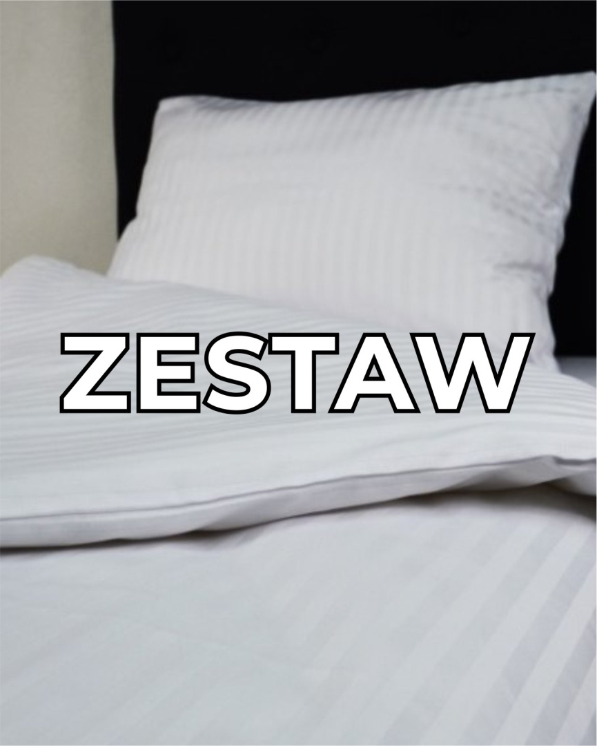 Zestaw - Poszwa 160x200 i dwie poszewki 40x60 - Adamaszek 100% bawełna