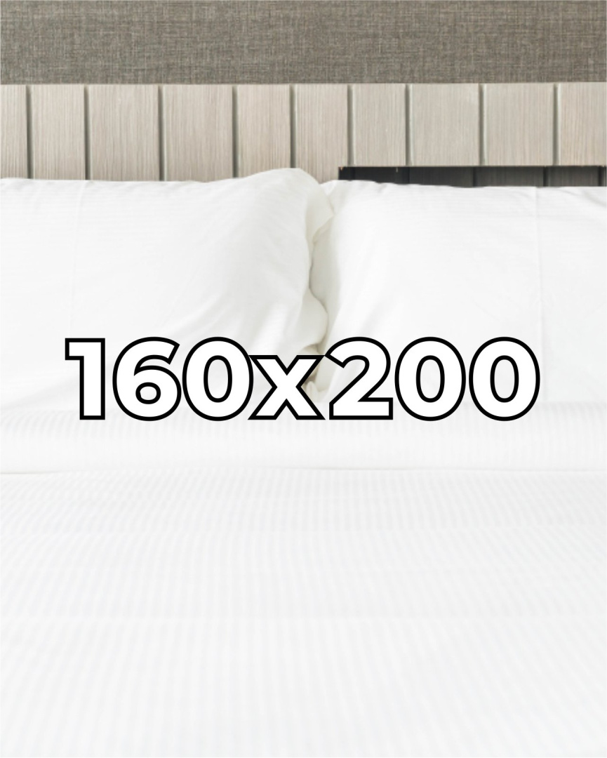 Prześcieradło hotelowe tradycyjne Adamaszek 160x200 cm, 100% bawełna 145 g