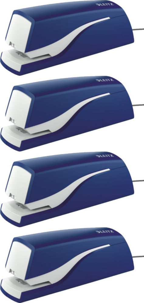 4x Zszywacz elektryczny Leitz 5532, do 10 kartek, niebieski