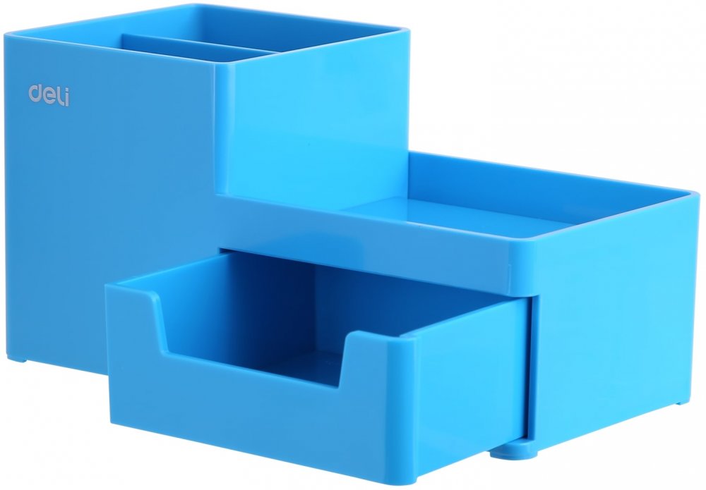 Organizer na biurko Deli Rio, 175x90x92mm, niebieski