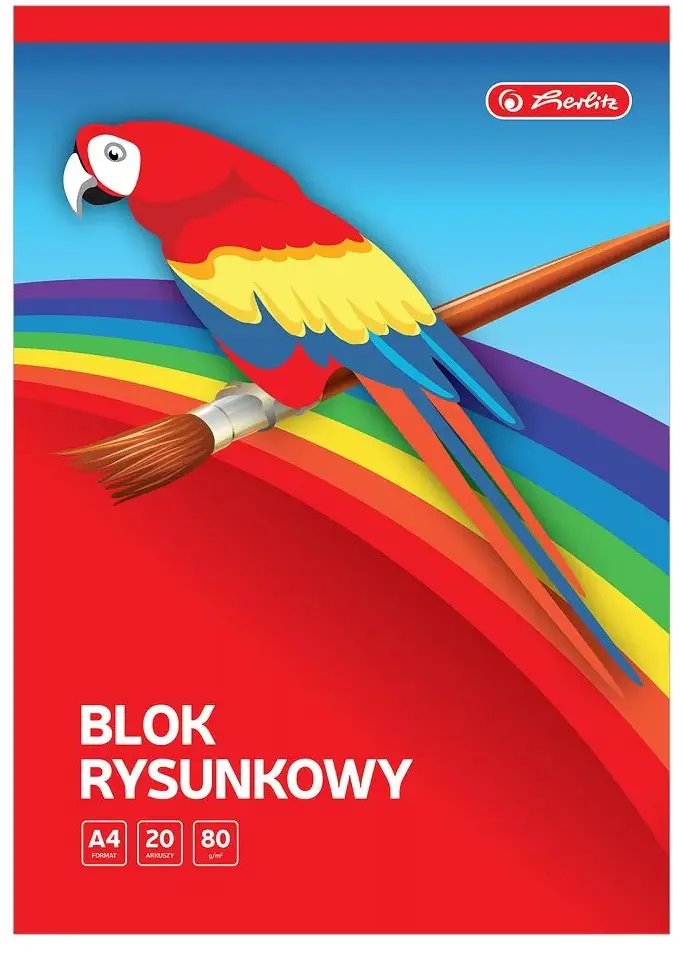 Blok rysunkowy Herlitz, A4, 20 kartek, biały