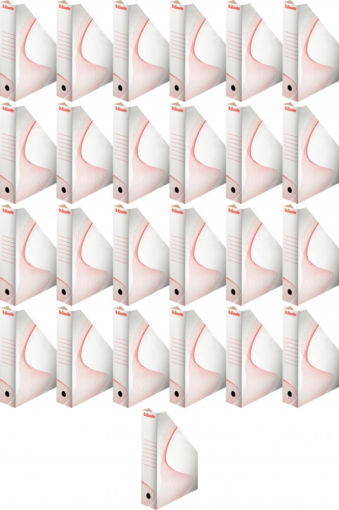 25x Organizer kartonowy na dokumenty Esselte, A4, 80mm, do 800 kartek biały