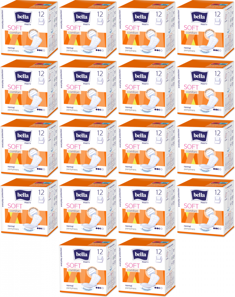 18x Wkładki higieniczne Bella Panty Soft Comfort, 12 sztuk