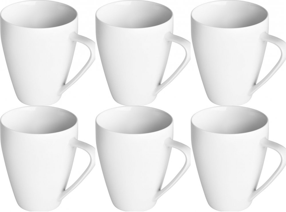 6x Kubek MariaPaula Moderna, 350ml, porcelana, biały