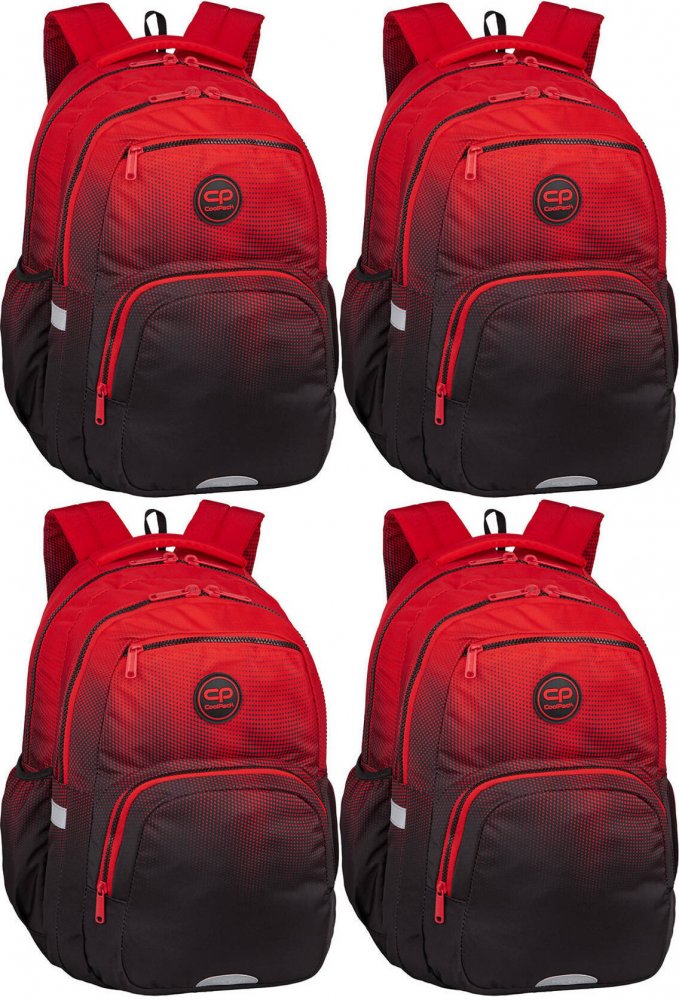 4x Plecak szkolny CoolPack Pick, dwukomorowy, 26l, 43x30x16cm, Gradient Cranberry