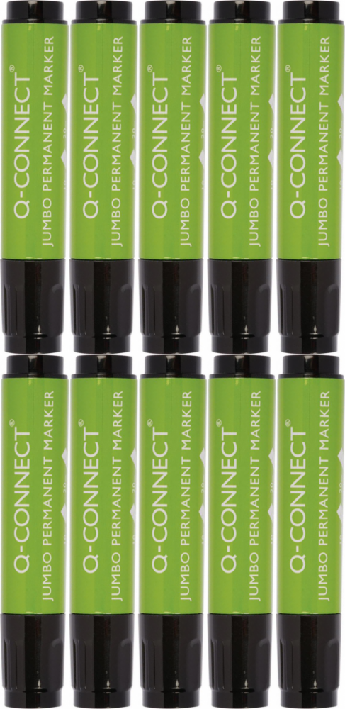 10x Marker permanentny Q-Connect, Jumbo, ścięta, 2-20mm, czarny