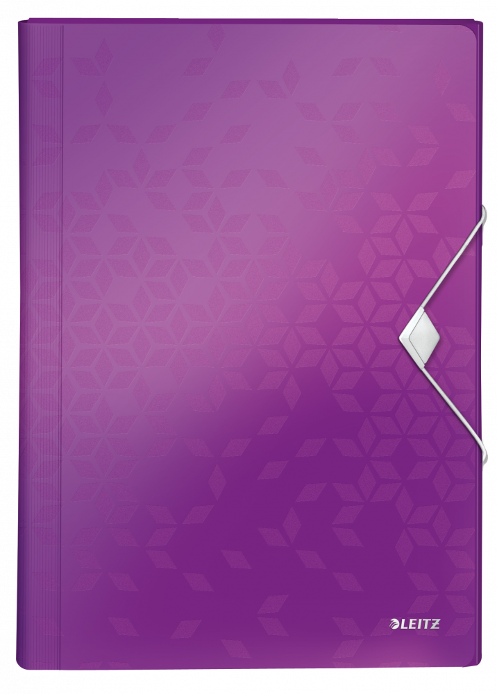 Teczka z przegródkami Leitz Wow, A4, 6 przegródek, fioletowy
