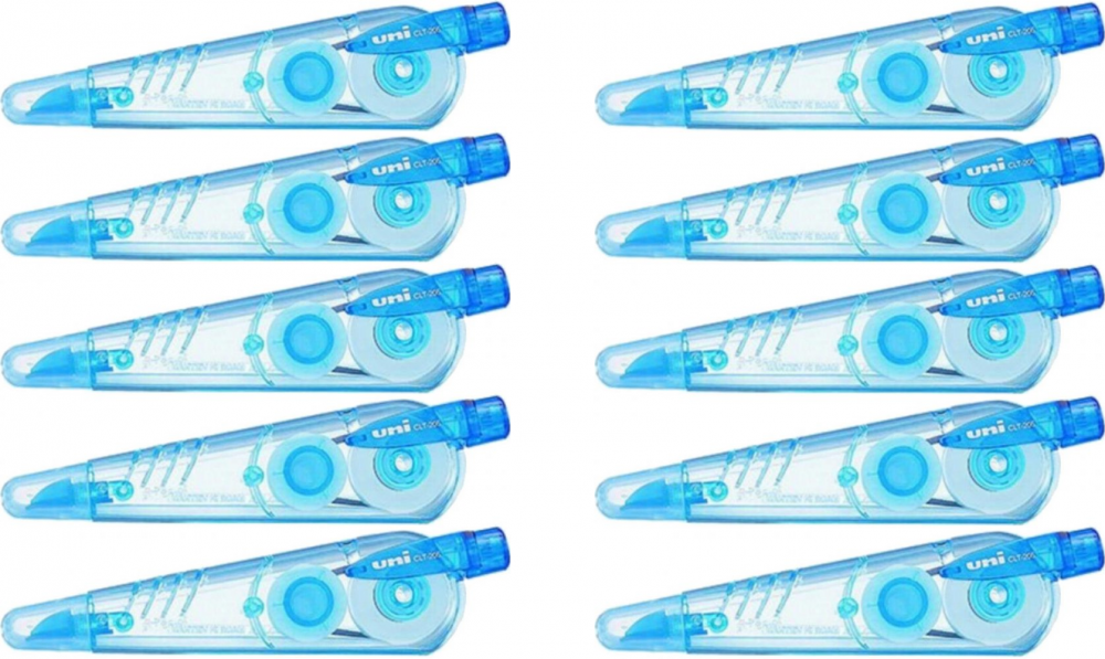 10x Korektor w taśmie Uni CLT-205, 5mmx6m