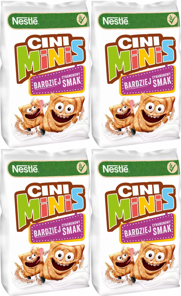 4x Płatki śniadaniowe Nestle Cini Minis, cynamonowy, 450g