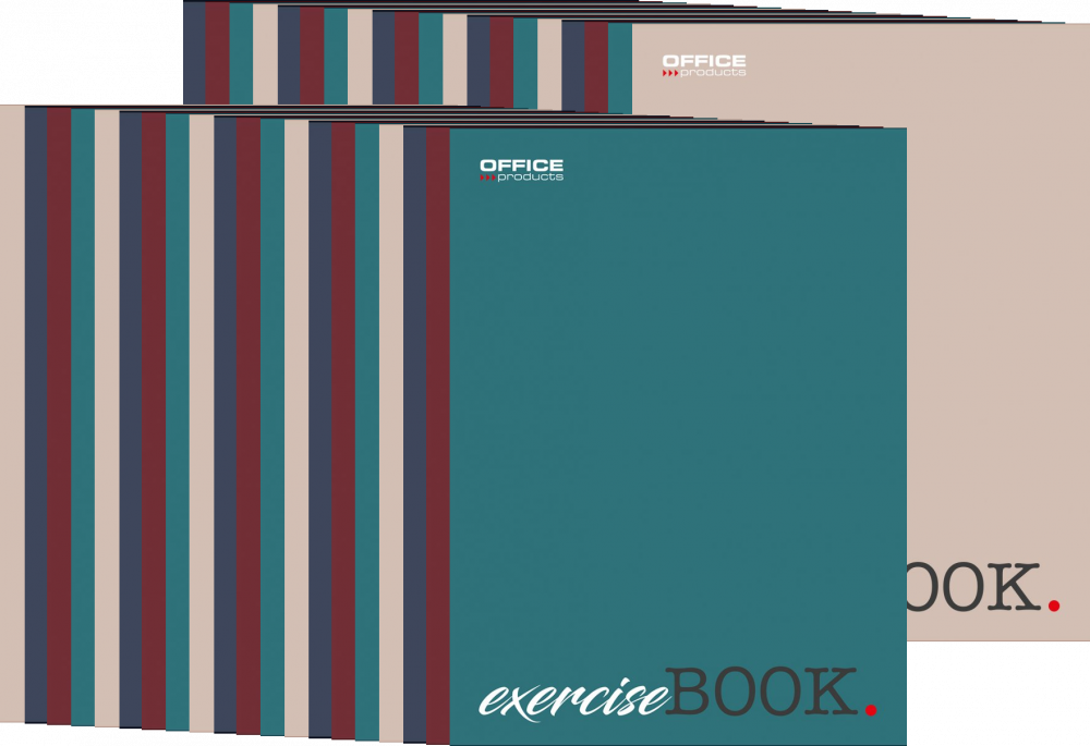 40x Zeszyt w kratkę Office Products, A5, 96 kartek, mix kolorów