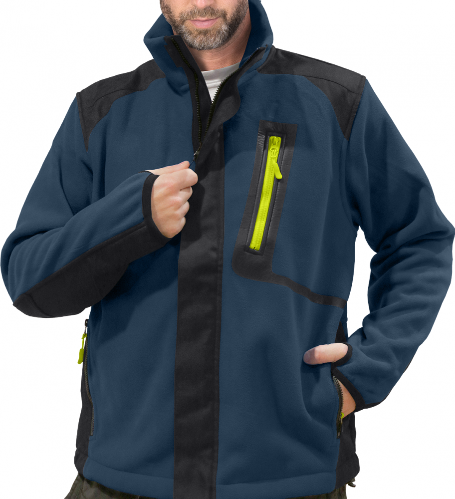 Bluza polarowa Reis Colorado, gramatura 430g, rozmiar M, granatowo-czarny