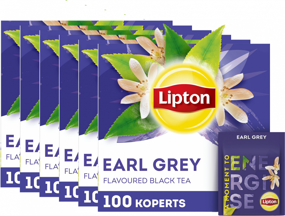 6x Herbata Earl Grey w kopertach Lipton Classic, 100 sztuk x 2g