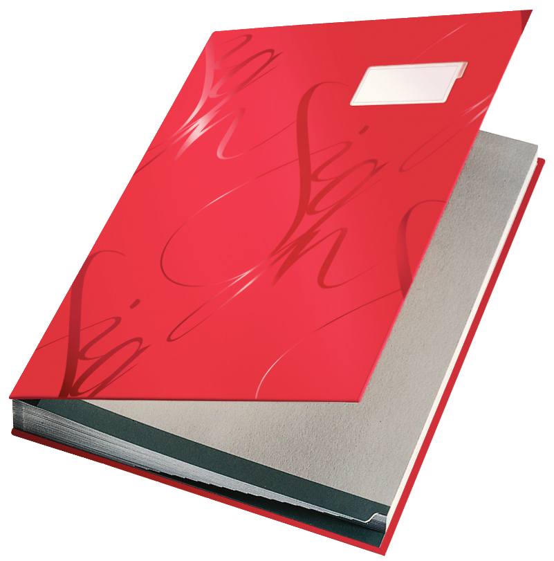 Teczka do podpisu Leitz, A4, 18 kartek, czerwony