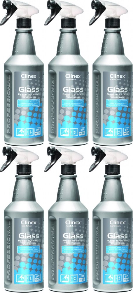 6x Płyn do mycia szyb Clinex Glass, 1l