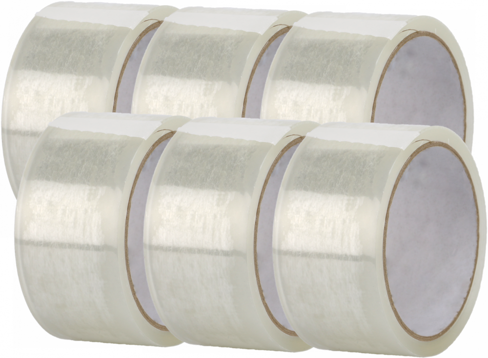 6x Taśma pakowa Economy akryl, 48mmx45m, transparentny
