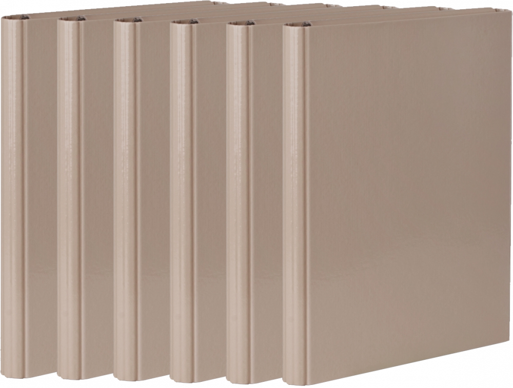 6x Teczka skrzydłowa VauPe, A4, 40mm, na rzep, ciemnobeżowy