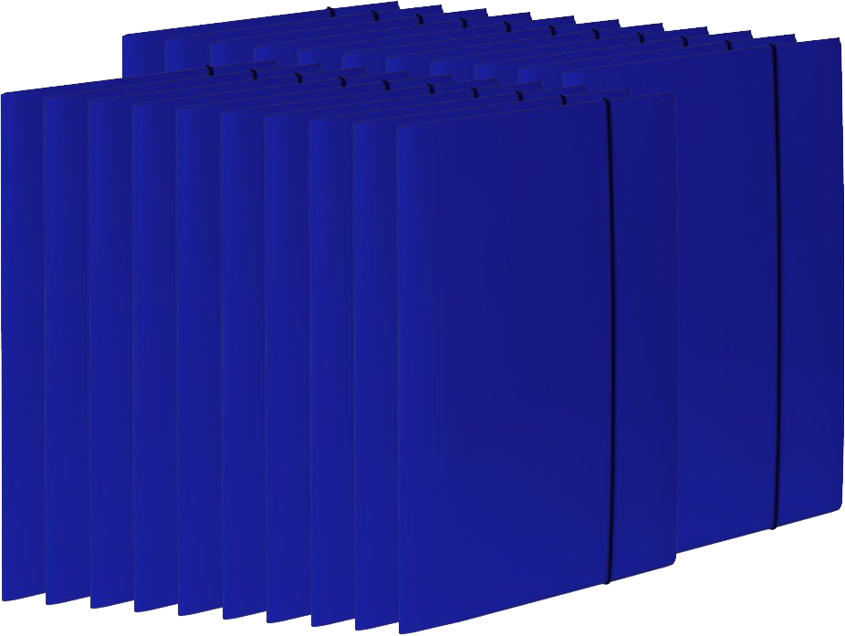 20x Teczka kartonowa z gumką VauPe Soft, A4, 450g/m2, 20mm, niebieski