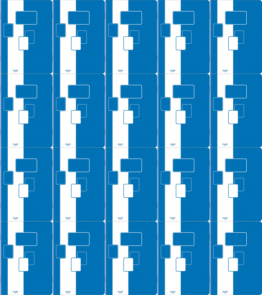 20x Zeszyt w kratkę Bantex Budget, A4, 60 kartek, biało-niebieski