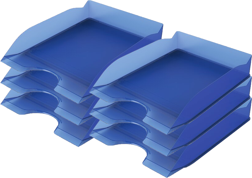 6x Półka na dokumenty Durable Basic, A4, plastikowa, ciemnoniebieski