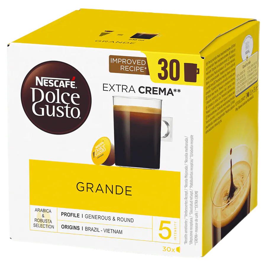 Kapsułki do ekspresu Nescafe Dolce Gusto Grande, 30 sztuk