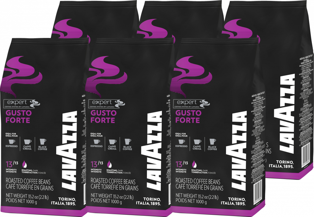 6x Kawa ziarnista Lavazza Gusto Forte Expert, 1kg