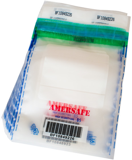 Koperta bezpieczna SuperpackSafe, B5, z paskiem HK, 100 sztuk, przezroczysty