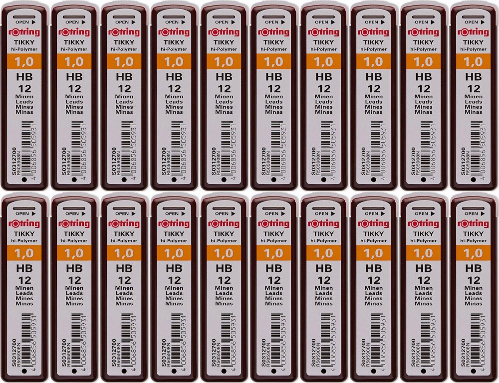 20x Grafity ołówkowe Rotring Tikky, 1mm, HB