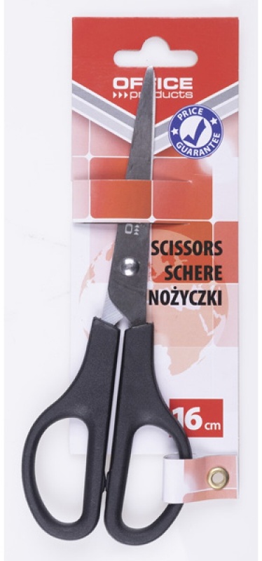 Nożyczki biurowe Office Products, klasyczne, 16cm, czarny