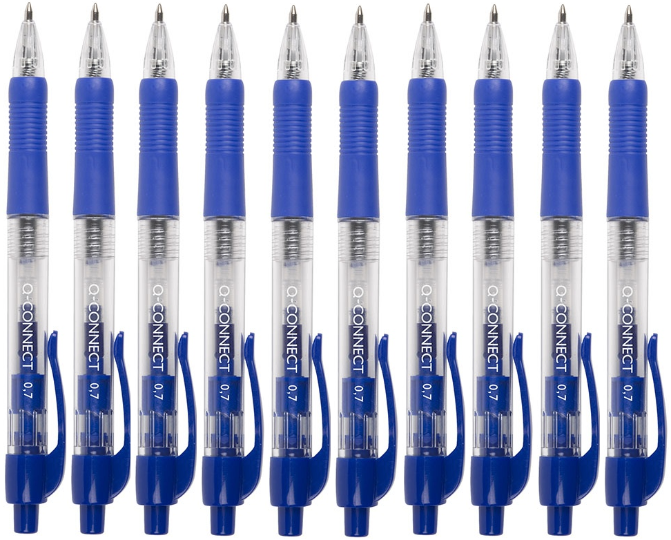 10x Długopis automatyczny Q-Connect, 1mm, niebieski
