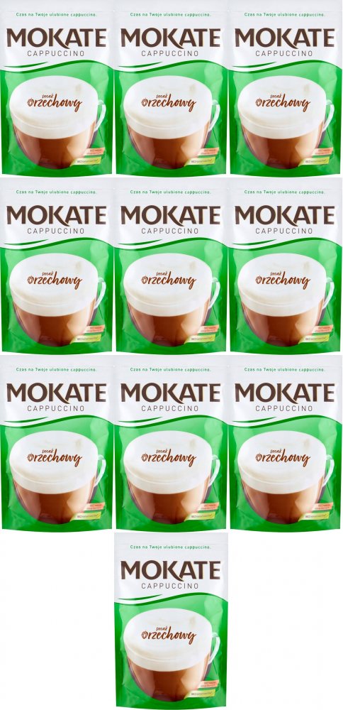 10x Kawa rozpuszczalna Mokate Cappuccino, orzechowy, 110g