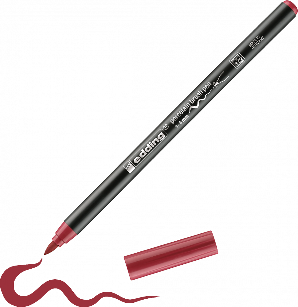 Pisak do powierzchni ceramicznych edding 4200, 1-4mm, 1 sztuka, karminowy