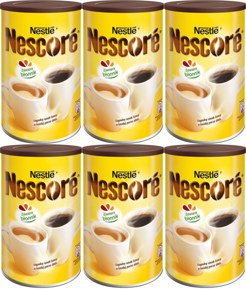 6x Kawa rozpuszczalna Nestlé Nescore, puszka, 260g