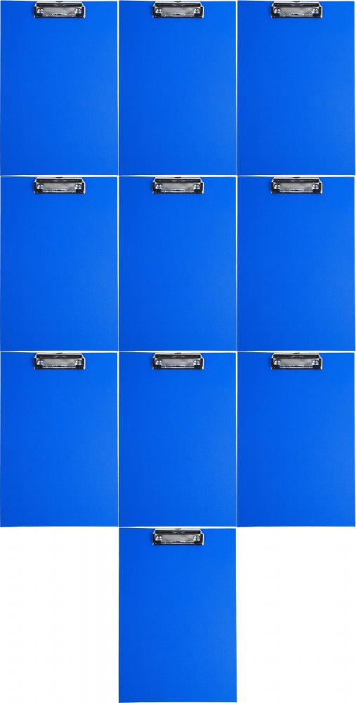 10x Clipboard D.Rect, A4, niebieski