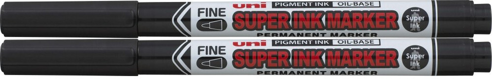 2x Marker permanentny Uni PNA-125, okrągła, czarny