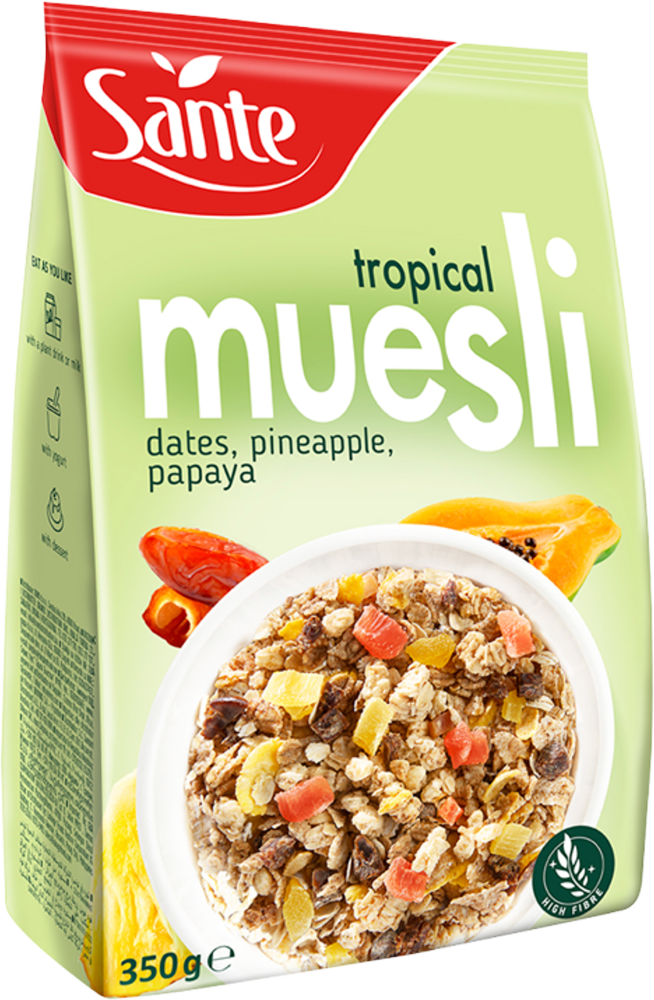 Musli Sante, tropikalne, 350g