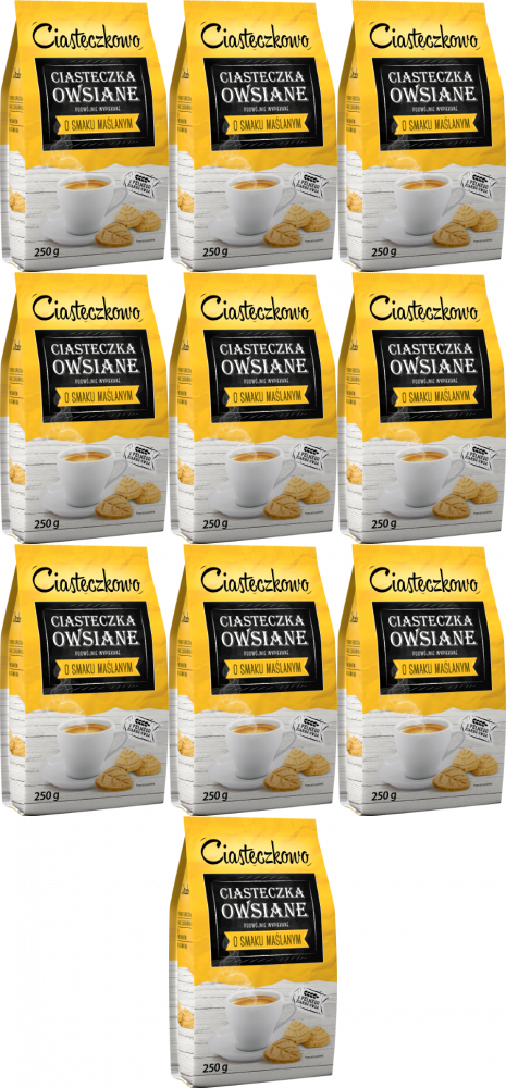 10x Ciasteczka owsiane Sante Ciasteczkowo, maślane, 250g