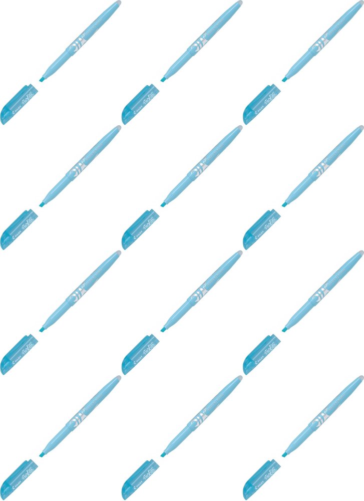 12x Zakreślacz wymazywalny Pilot, Frixion Light Soft, ścięta, 4mm, niebieski pastelowy