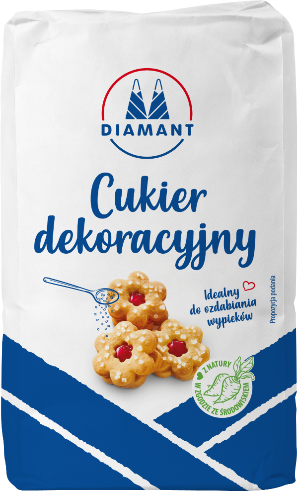 Cukier dekoracyjny Diamant Gruba Rafinada, sypki, 1kg