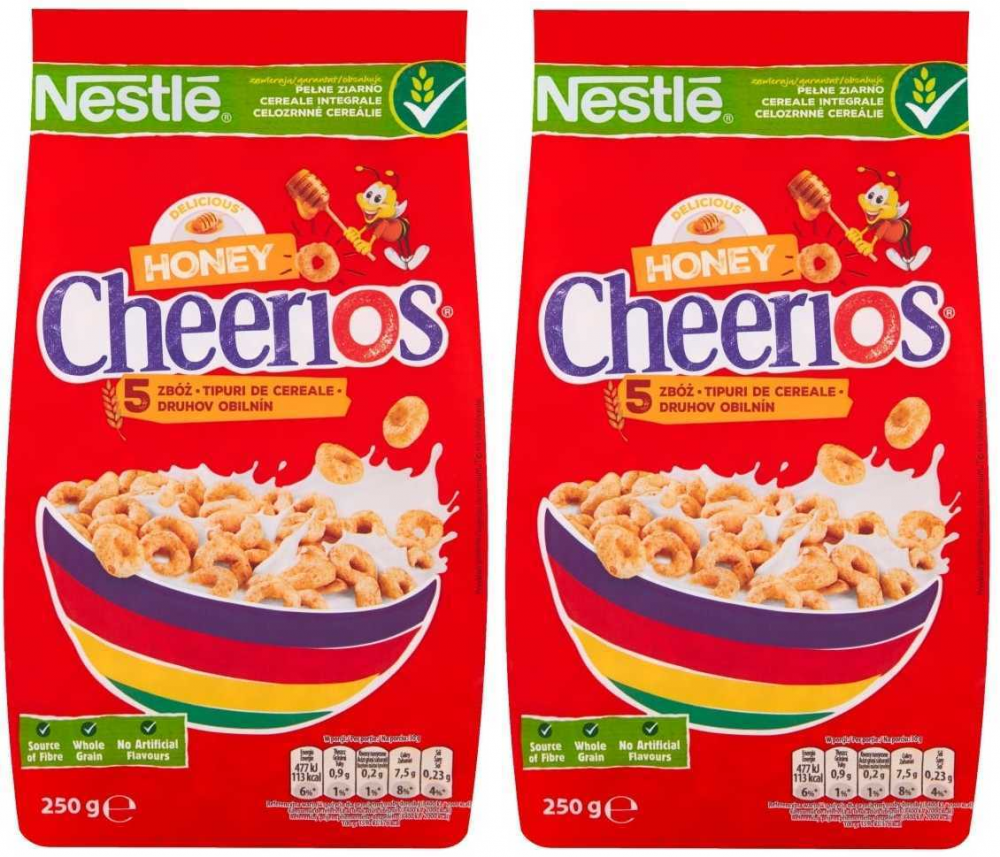 2x płatki śniadaniowe Nestle Cheerios, miodowy, 250g