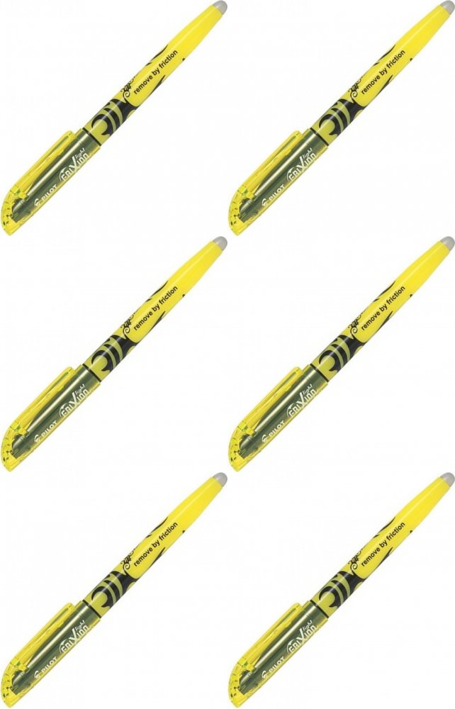 6x Zakreślacz wymazywalny Pilot, Frixion Light, ścięta, 4mm żółty