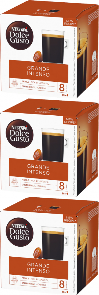 3x Kapsułki do ekspresu Nescafe Dolce Gusto Grande Intenso, 16 sztuk