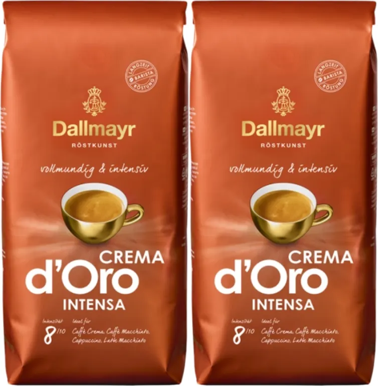 2x Kawa ziarnista Dallmayr Crema d'Oro Intensa, 1kg