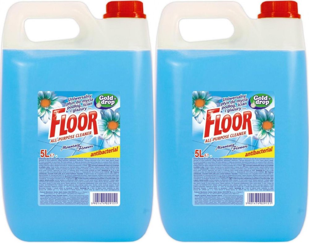 2x Płyn uniwersalny Floor Gold Drop, kwiaty gór, 5l