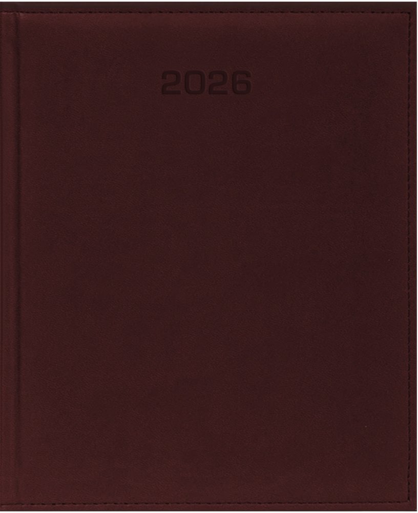 Kalendarz książkowy 2026, Udziałowiec, Vivella, A4, tygodniowy, bordowy D