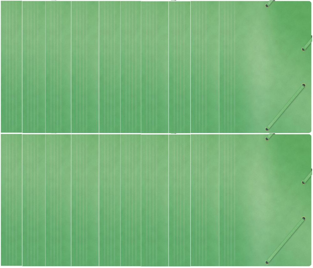 20x Teczka z gumką Office Products, A4, 390g/m2, preszpanowa, zielony