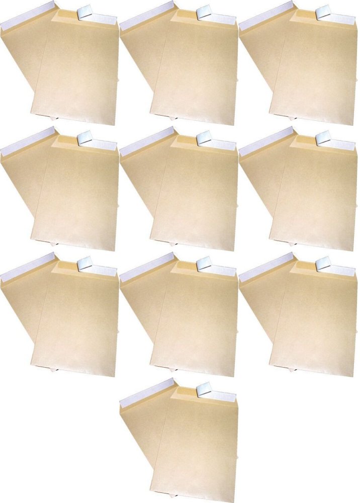 10x Koperta standardowa Rayan, B5, z paskiem HK, 50 sztuk, brązowy