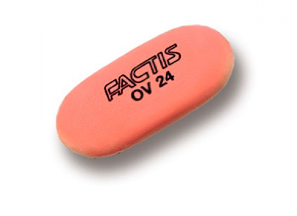 Gumka uniwersalna Factis, OV24, 49x23.5x9.2mm, pomarańczowy