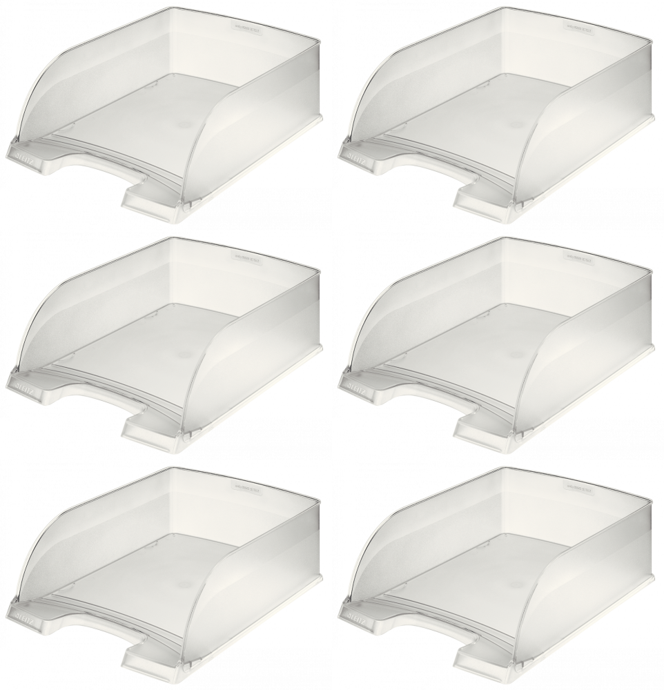 6x Półka na dokumenty Leitz Plus Jumbo, A4, plastikowa, przezroczysty