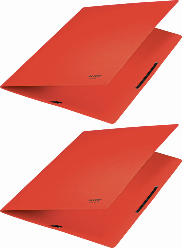 2x Teczka kartonowa z gumką Leitz Recycle, A4, 2mm, czerwony